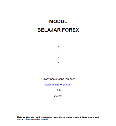 panduan lengkap belajar forex pdf